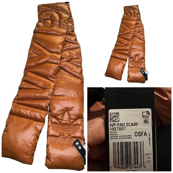 *NWT Rare adidas Ivy Park Padded Ski Scarf and Gloves in Wild Brown - Picture 7 of 15